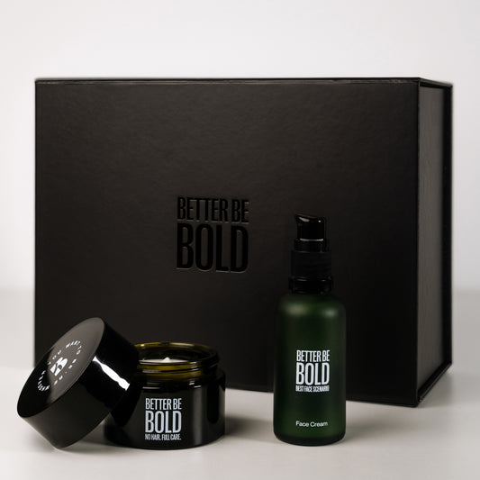 BETTER BE BOLD Geschenkbox für glückliche Glatzenträger